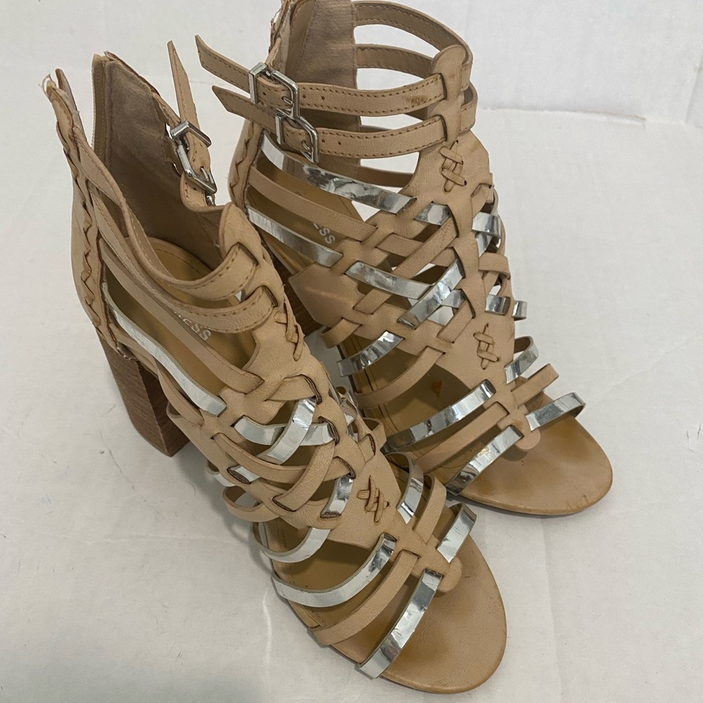 Express Tan Strappy Heel SZ 8